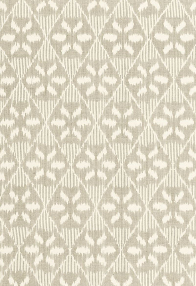 Darjeeling Cotton Ikat Stone 66964 by Schumacher Designer Fabric Chroma 100% Cotton - Horizontal: 6.625 and Vertical: 11 52 - Swanky Fabrics -