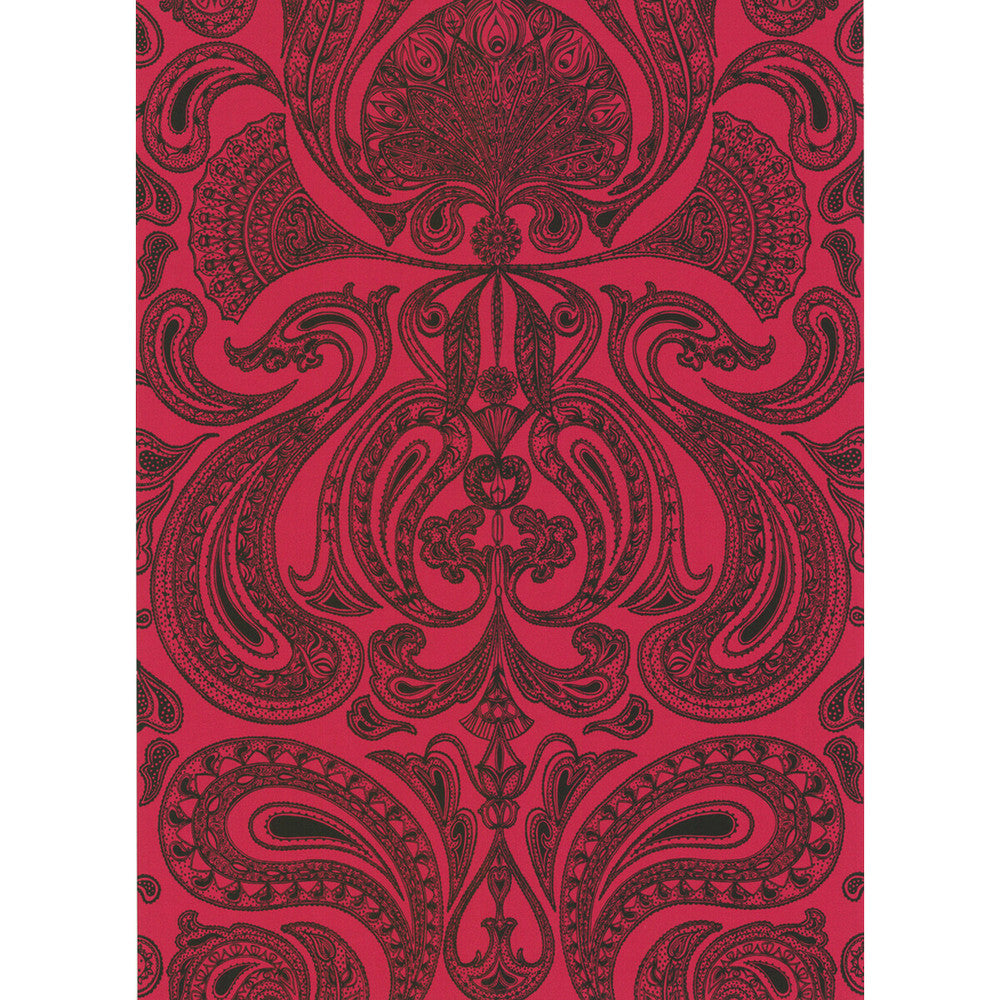 Malabar Red/Bla by Cole & Son Designer Wallcovering COLE & SON NEW CONTEMPORARY PAPER - 100% United Kingdom - Horizontal: 0 and Vertical: 28.5 20.5 - Swanky Fabrics -