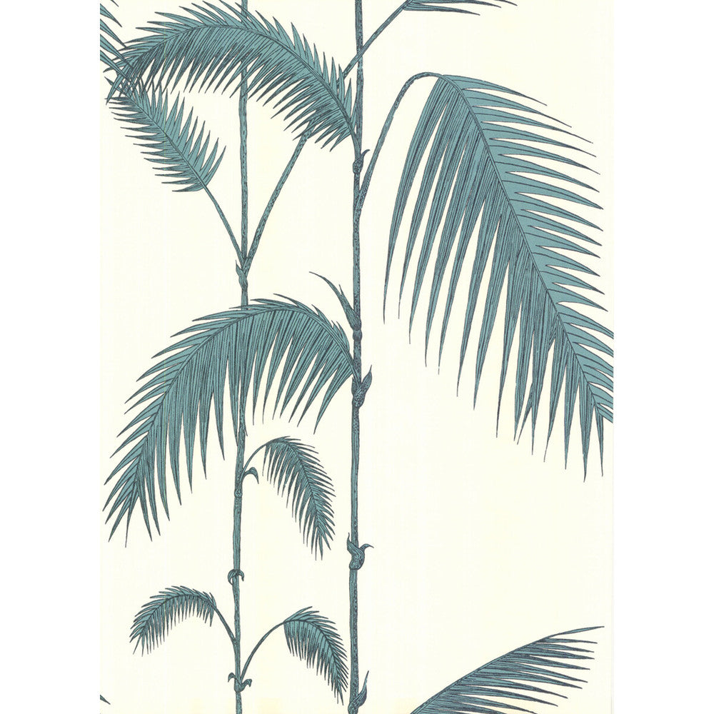 Palm Leaves White/G by Cole & Son Designer Wallcovering COLE & SON NEW CONTEMPORARY PAPER - 100% United Kingdom Horizontal: 20.5 and Vertical: 28.3 20.5 - Swanky Fabrics -