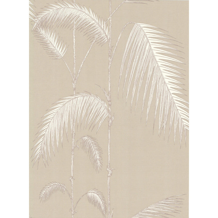 Palm Leaves Taupe/W by Cole & Son Designer Wallcovering COLE & SON NEW CONTEMPORARY PAPER - 100% United Kingdom Horizontal: 0 and Vertical: 28.5 20.5 - Swanky Fabrics -
