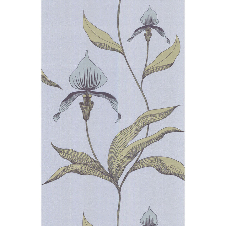 Orchid Blue Gr by Cole & Son Designer Wallcovering COLE & SON NEW CONTEMPORARY PAPER - 100% United Kingdom - Horizontal: 0 and Vertical: 28.5 20.5 - Swanky Fabrics -