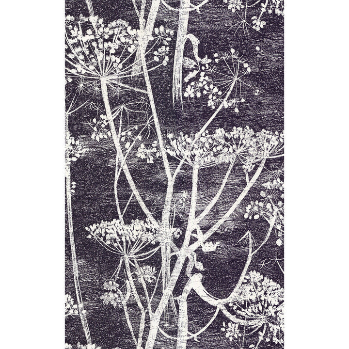 Cow Parsley White/Blk by Cole & Son Designer Wallcovering COLE & SON NEW CONTEMPORARY PAPER - 100% United Kingdom - Horizontal: 21 and Vertical: 30 21 - Swanky Fabrics -