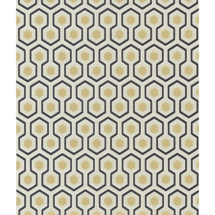 Hicks' Hexagon Black/G by Cole & Son Designer Wallcovering COLE & SON NEW CONTEMPORARY PAPER - 100% United Kingdom Horizontal: 20.5 and Vertical: 4 20.5 - Swanky Fabrics -