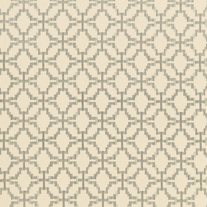Sarana Linen Embroidery Oatmeal 67011 by Schumacher Designer Fabric CHROMA See Sample INDIA HEAVY DUTY </p><p>Repeat: Horizontal: 5" (13CM) and Vertical: 5" (13CM) 52 1/2" WIDE (133CM) - Swanky Fabrics -