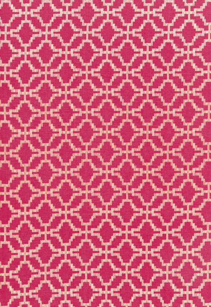Sarana Linen Embroidery Raspberry 67012 by Schumacher Designer Fabric Chroma 45% Linen, 37% Cotton, 18% Rayon Martindale 10,000 Horizontal: 5 and Vertical: 5 52.5 - Swanky Fabrics -