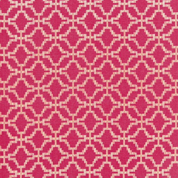 Sarana Linen Embroidery Raspberry 67012 by Schumacher Designer Fabric CHROMA See Sample INDIA HEAVY DUTY </p><p>Repeat: Horizontal: 5" (13CM) and Vertical: 5" (13CM) 52 1/2" WIDE (133CM) - Swanky Fabrics -
