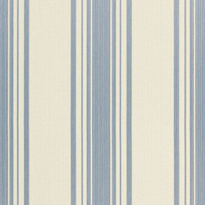 Schumacher Fabric Carnegie Cotton Stripe Delft 67022