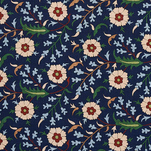 Schumacher Fabric Floralia Indigo 179951