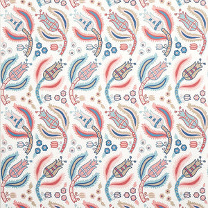 Schumacher Wallpaper Malabar Vine Rose & Delft 5012341