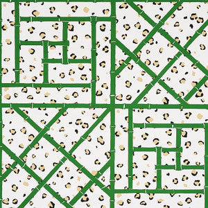 Schumacher Wallpaper Fancy Beast Safari Green/Ivory 5012560
