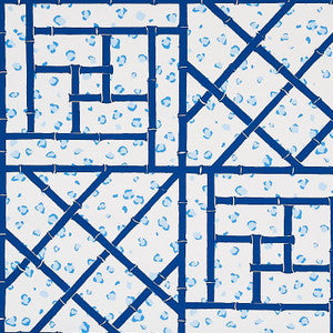 Schumacher Wallpaper Fancy Beast Indigo 5012561