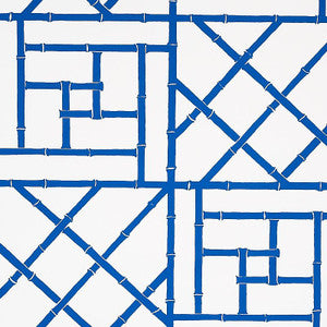 Schumacher Wallpaper Trellis Indigo 5012570