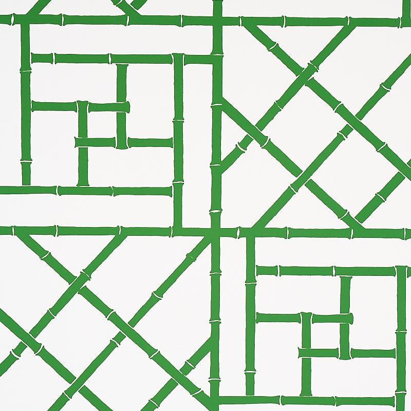 Trellis Safari Green 5012571 by Schumacher Designer Wallpaper Cristina Buckley 27.0" - Swanky Fabrics -
