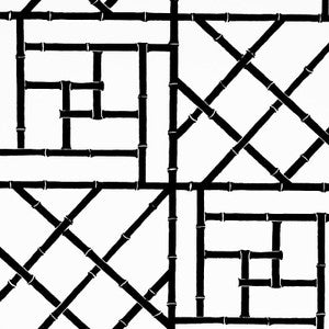Schumacher Wallpaper Trellis Black 5012572