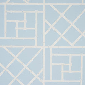 Schumacher Wallpaper Trellis Sky Blue 5012573