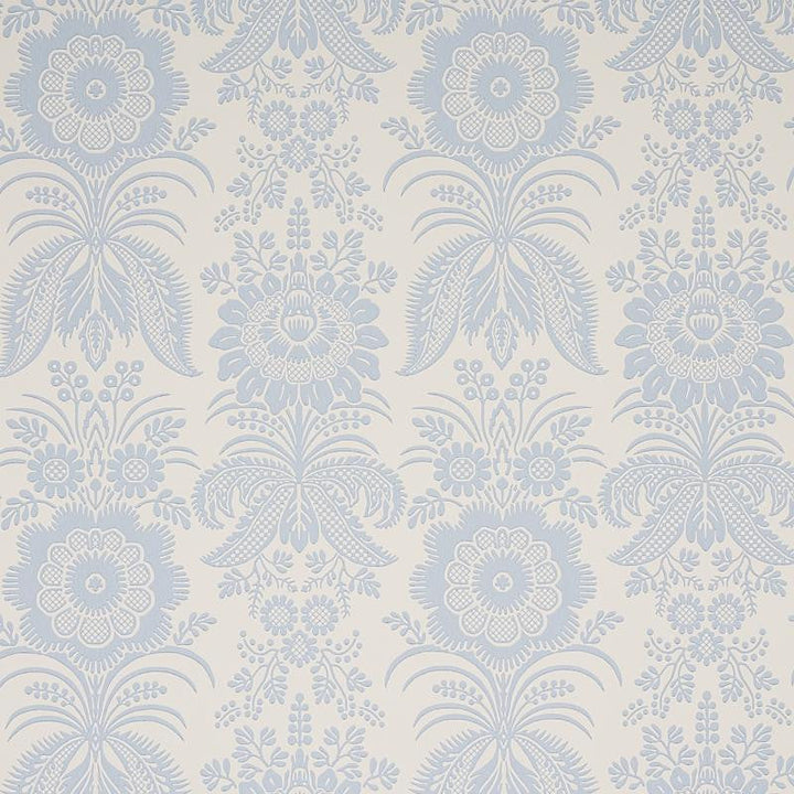 Greta Ivory 5012720 by Schumacher Designer Wallpaper New Traditional 27.0" - Swanky Fabrics -
