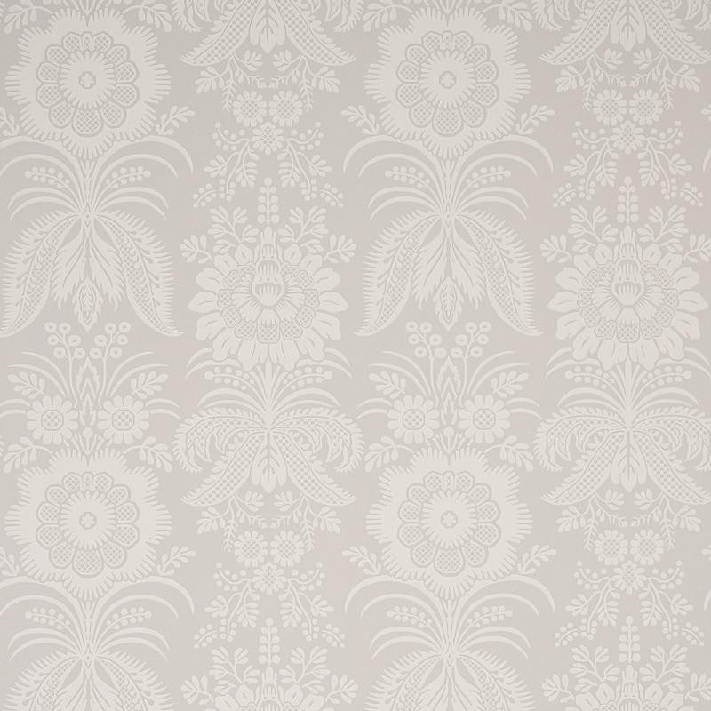 Greta Grey 5012721 by Schumacher Designer Wallpaper New Traditional 27.0" - Swanky Fabrics -