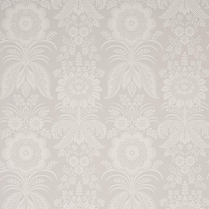 Greta Grey 5012721 by Schumacher Designer Wallpaper New Traditional 27.0" - Swanky Fabrics -