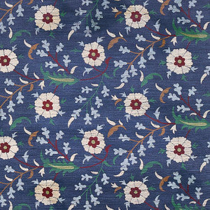 Schumacher Wallpaper Floralia Sisal Indigo 5012831