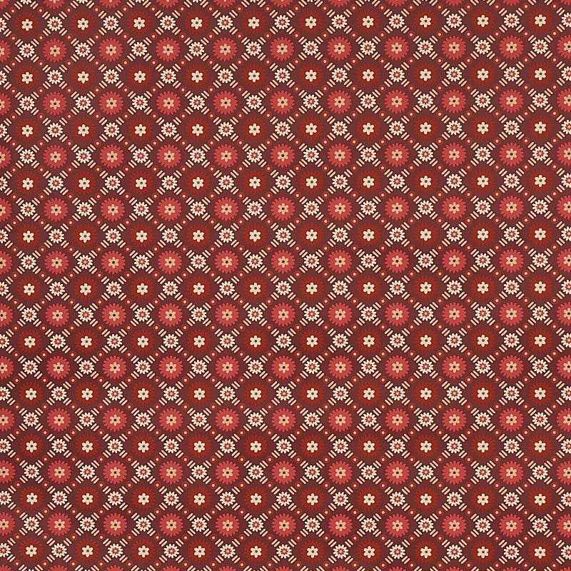 Larissa Burgundy 5012842 by Schumacher Designer Wallpaper Cabana 2.0" - Swanky Fabrics -