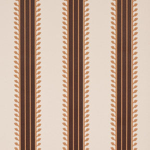 Schumacher Wallpaper Etruscan Stripe Brown 5012850