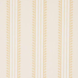 Schumacher Wallpaper Etruscan Stripe Ivory & Ochre 5012851