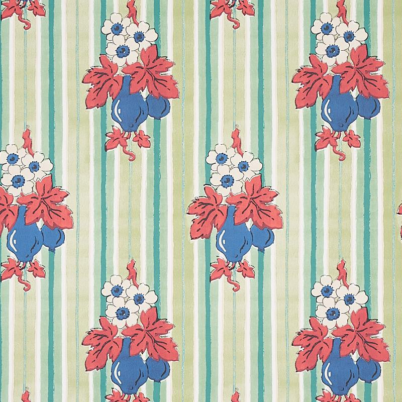 Turnip Mint 5012910 by Schumacher Designer Wallpaper Cabana 13.5" - Swanky Fabrics -