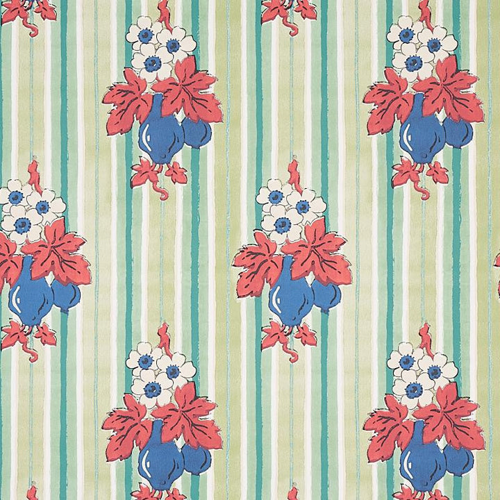 Turnip Mint 5012910 by Schumacher Designer Wallpaper Cabana 13.5" - Swanky Fabrics -