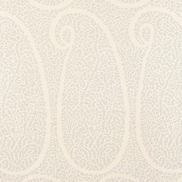Ambala Paisley Sisal Slate 5013031 by Schumacher Designer Wallpaper Printed Grasscloths 34.0" - Swanky Fabrics -