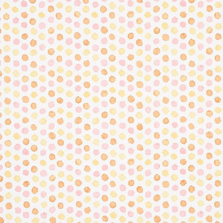 Mini Bursts Yellow & Pink 5013101 by Schumacher Designer Wallpaper Perennial Favorites 13.5" - Swanky Fabrics -