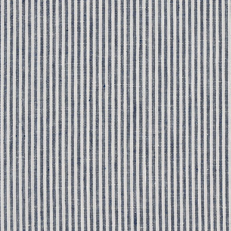Wesley Ticking Stripe Indigo 65987 by Schumacher Designer Fabric New Traditional - Swanky Fabrics -