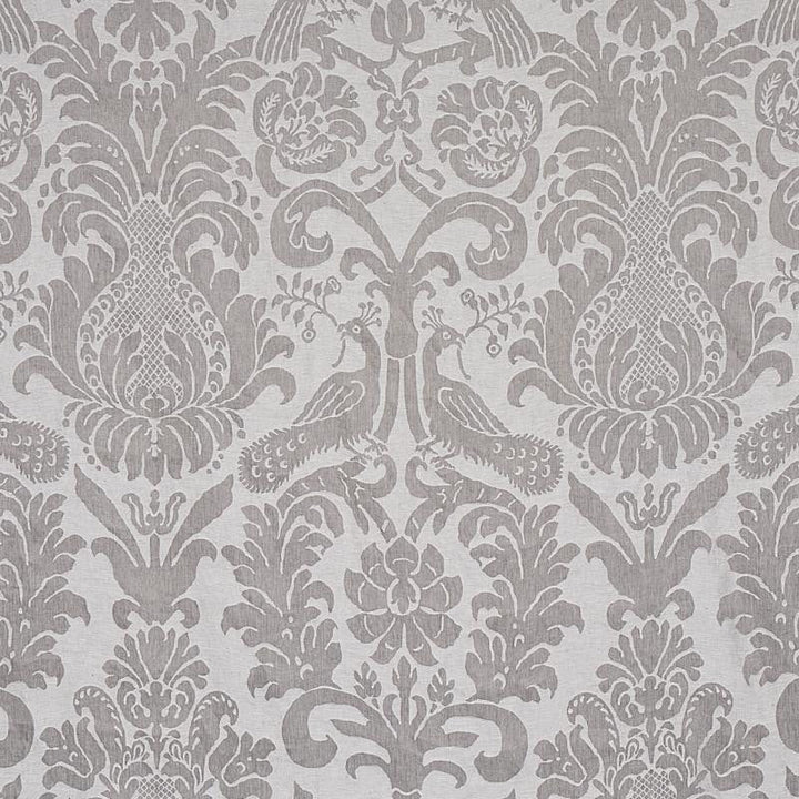 Anna Damask Grey 68436 by Schumacher Designer Fabric New Traditional 28.33" - Swanky Fabrics -
