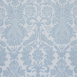 Schumacher Fabric Anna Damask Soft Blue 68437