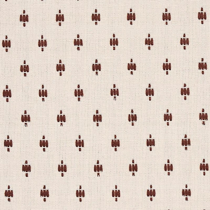Barlow Light Brown On Ivory 75533 by Schumacher Designer Fabric New Traditional - Swanky Fabrics -