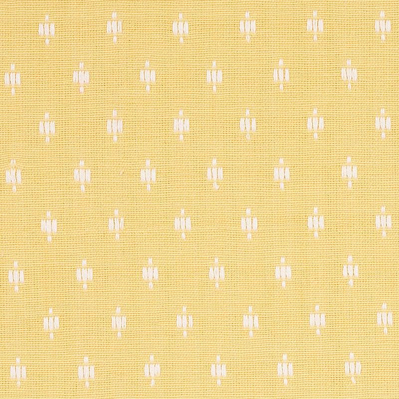 Barlow Ivory On Yellow 75534 by Schumacher Designer Fabric New Traditional - Swanky Fabrics -