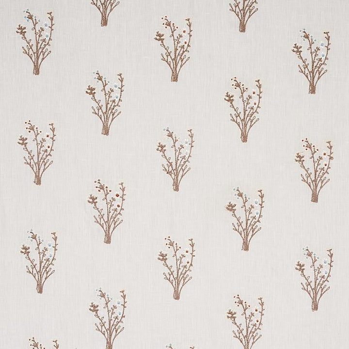 Stora Embroidery Ivory 80401 by Schumacher Designer Fabric New Traditional 13.0" - Swanky Fabrics -
