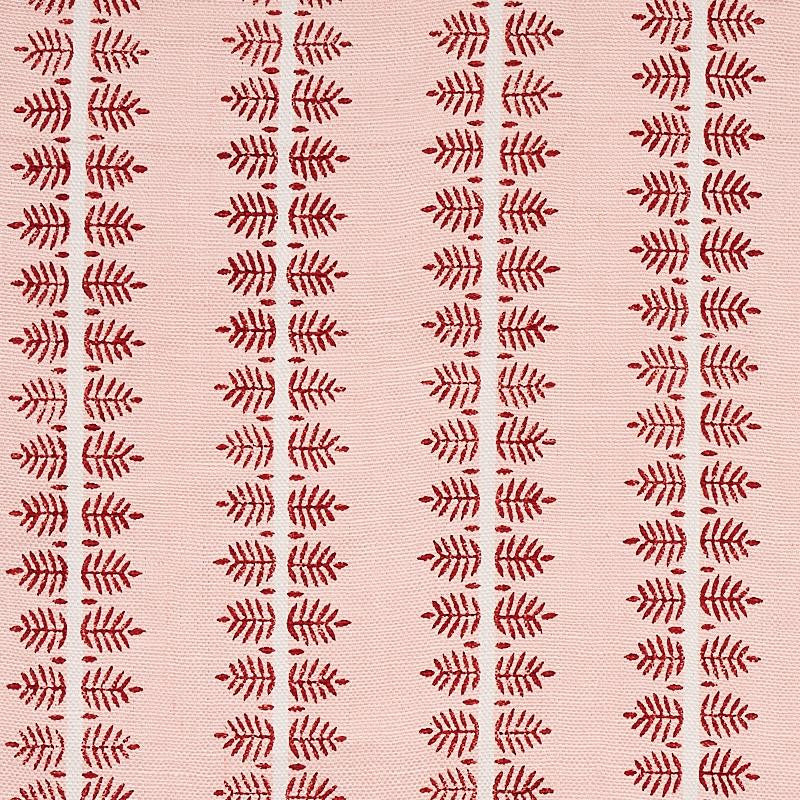 Alva Hand Block Print Blush 80520 by Schumacher Designer Fabric New Traditional 3.25" - Swanky Fabrics -