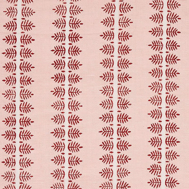 Alva Hand Block Print Blush 80520 by Schumacher Designer Fabric New Traditional 3.25" - Swanky Fabrics -