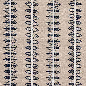 Schumacher Fabric Alva Hand Block Print Blue 80522