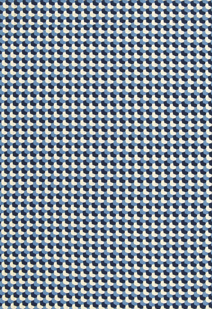 Crosstown Weave Navy 67101 by Schumacher Designer Fabric Chroma 100% Cotton - Horizontal: 1 and Vertical: 1 53 - Swanky Fabrics -