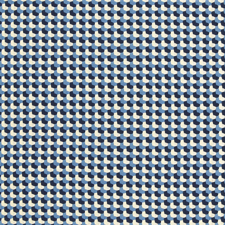 Crosstown Weave Navy 67101 by Schumacher Designer Fabric CHROMA COTTON 100% INDIA </p><p>Repeat: Horizontal: 1" (3CM) and Vertical: 1" (3CM) 53 - Swanky Fabrics -