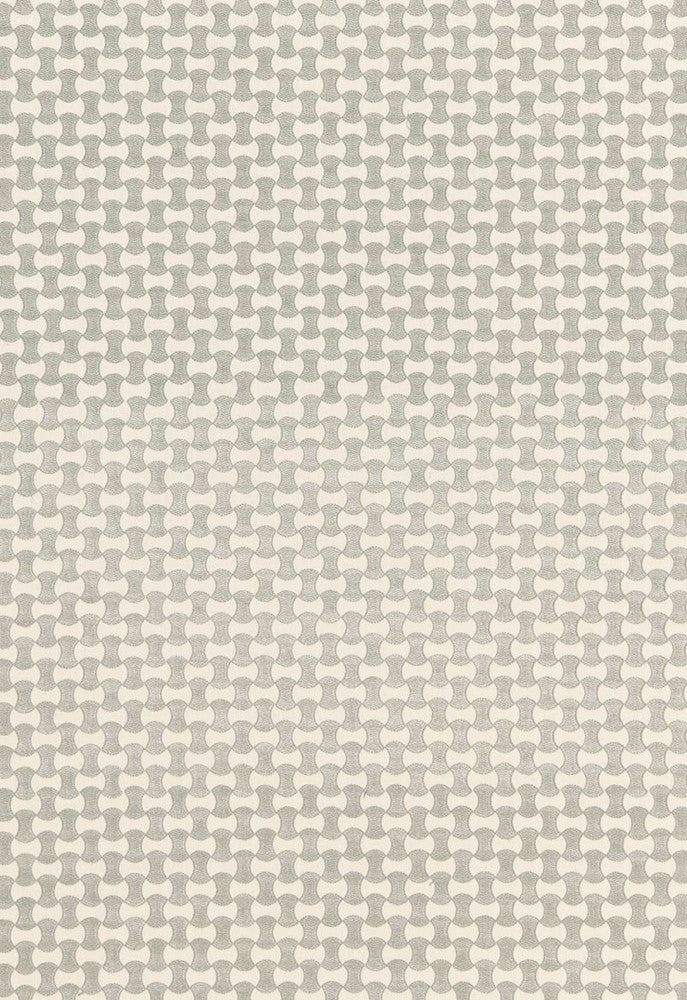 Nolita Embroidery Zinc 67110 by Schumacher Designer Fabric Chroma 63% Cotton, 37% Spun Martindale 10,000 Horizontal: 3/4- and Vertical: 1.5 50.625 - Swanky Fabrics -