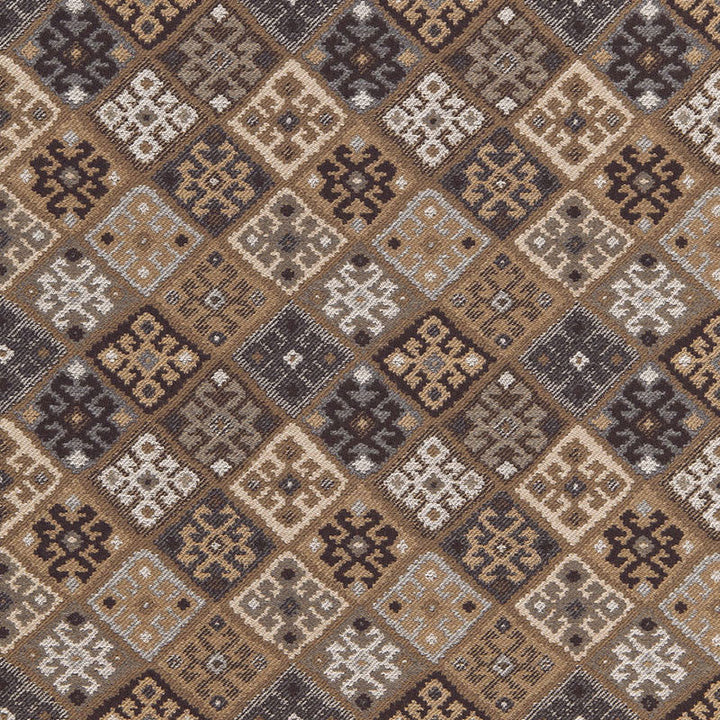 Kilim Weave Buckskin 67140 by Schumacher Designer Fabric LUXE LODGE See Sample BELGIUM HEAVY DUTY </p><p>Repeat: Horizontal: 10 3/4" (27CM) and Vertical: 13 3/4" (35CM) 53 1/2" WIDE (136CM) - Swanky Fabrics -