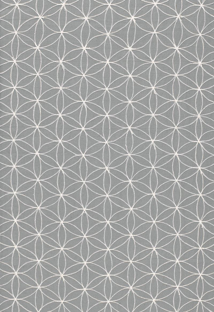 Kaleidoscope Smoke 67210 by Schumacher Designer Fabric Au-Naturel 68% Linen, 30% Spun, 2% Cotton Martindale 8,000 Horizontal: 5.25 and Vertical: 3 52 - Swanky Fabrics -