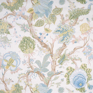 Schumacher Wallpaper Indian Arbre Soft Green 5010493
