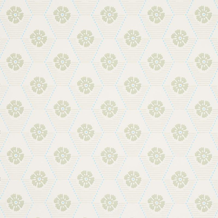 Hive Bloom Sage 5013160 by Schumacher Designer Wallpaper Hobe Erwin - Swanky Fabrics -