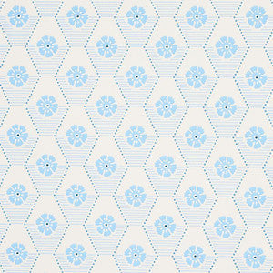 Schumacher Wallpaper Hive Bloom Blues 5013161