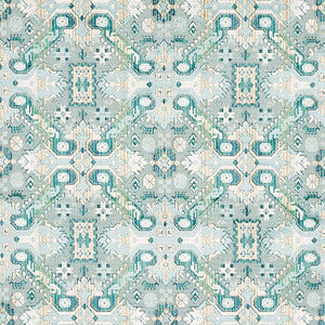 Schumacher Fabric Tiraz Velvet Peacock 80603