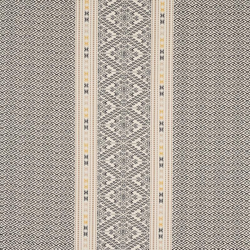 Ruiz Jacquard Black 80610 by Schumacher Designer Fabric Tapis 26.67" - Swanky Fabrics -