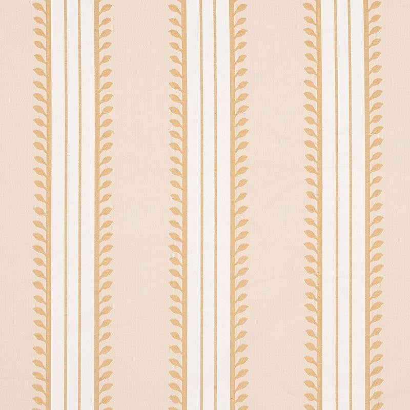 Etruscan Stripe Ivory & Ochre 80720 by Schumacher Designer Fabric Cabana 5.8" - Swanky Fabrics -